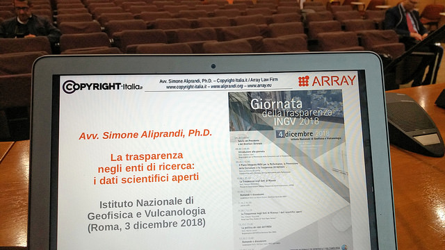 Il 4 dicembre sarò a Roma per la Giornata della Trasparenza di INGV 2 Giornata della trasparenza (INGV, 04/12/2018)