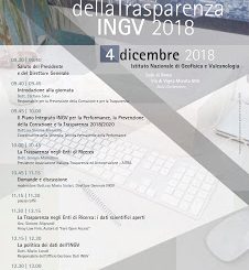 Il 4 dicembre sarò a Roma per la Giornata della Trasparenza di INGV