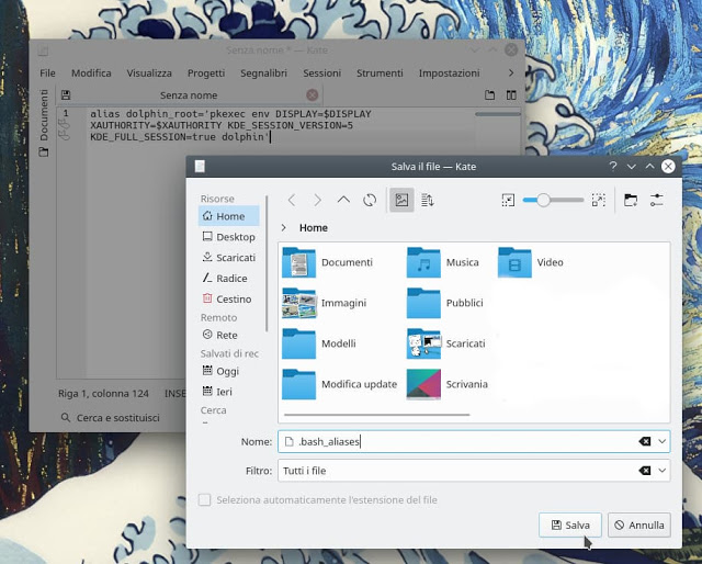 come eseguire dolphin come root con kde neon e kubuntu 1