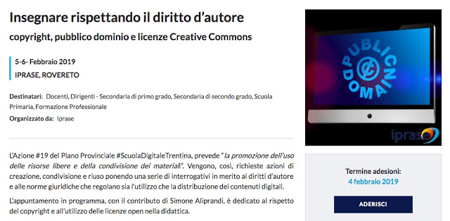 Insegnare rispettando il diritto d’autore: corso per insegnanti e dirigenti a IPRASE Rovereto
