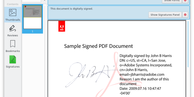 KDE Okular può ora vedere/verificare le firme PDF digitali