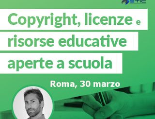 Copyright, licenze e risorse educative aperte a scuola: corso di formazione a Roma