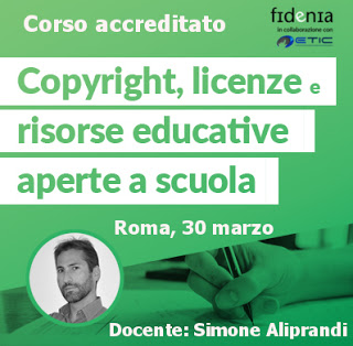 Copyright, licenze e risorse educative aperte a scuola: corso di formazione a Roma