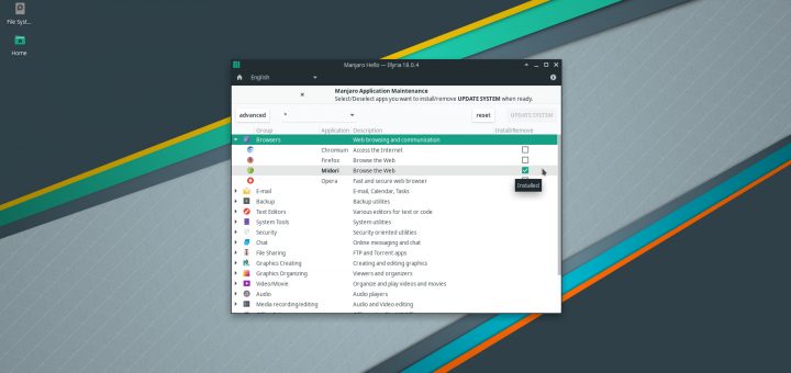 Rilasciato Manjaro-xfce-minimal 18.0.4, l’ISO minimale di Manjaro Xfce Edition