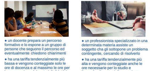 Rimarchiamo la differenza tra formazione e consulenza