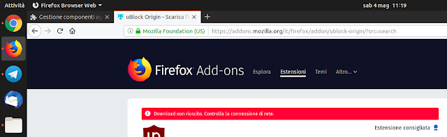 Un certificato scaduto causa il blocco delle estensioni su Firefox