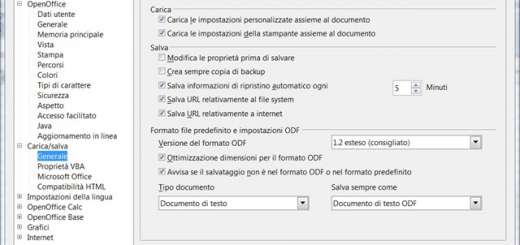 Come impostare il salvataggio automatico in OpenOffice.