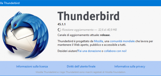 Thunderbird – Aggiornamento software non riuscito