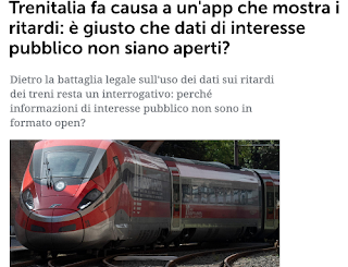Trenitalia fa causa a chi usa i suoi dati… e forse anche a chi fa un link al suo sito