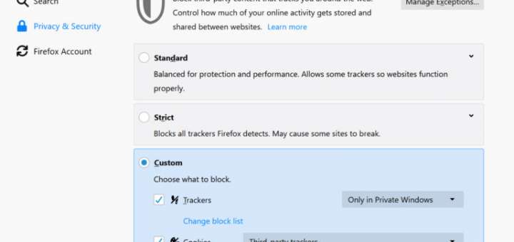 Firefox inizia a bloccare i cookie di terze parti di default