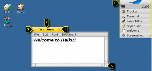 Guida dell’utente Haiku: L’interfaccia grafica (GUI) è parte integrante del sistema.