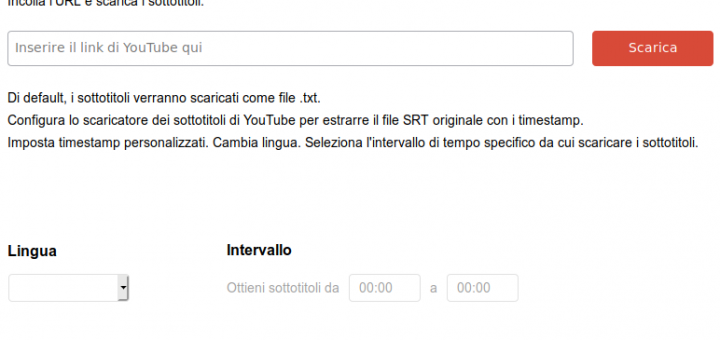Come scaricare sottotitoli da YouTube