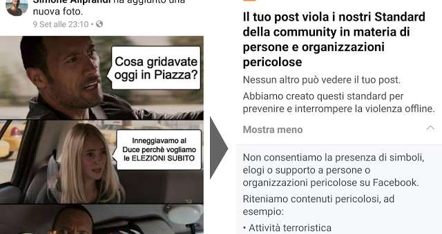 La stupidità di Facebook e del suo sistema di censura