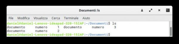Rimuovere spazi nei testi tramite riga di comando