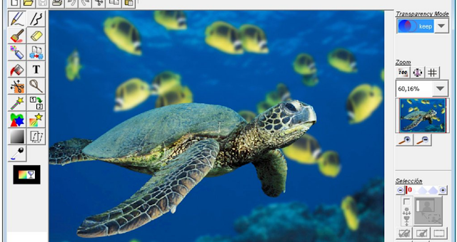 Disegno e fotoritocco con una vasta gamma di strumenti in HeliosPaint programmna gratuito per l’editing delle immagini.