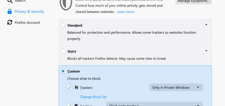 Firefox inizia a bloccare i cookie di terze parti di default