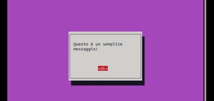 Whiptail Integrare dialogo negli script shell