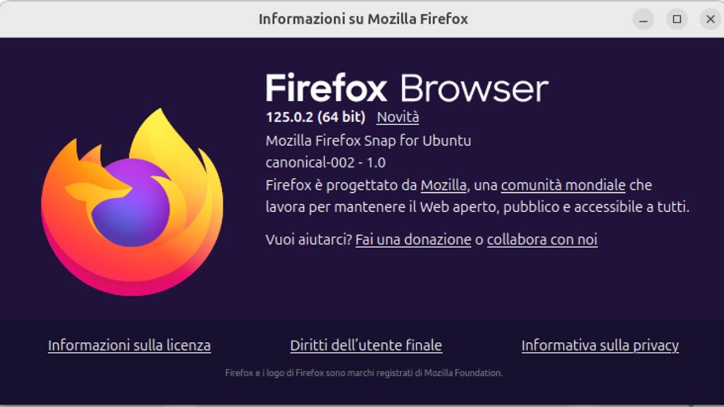 Firefox 125.0.2 rimuove una funzionalità aggiunta con Firefox 125.0.1