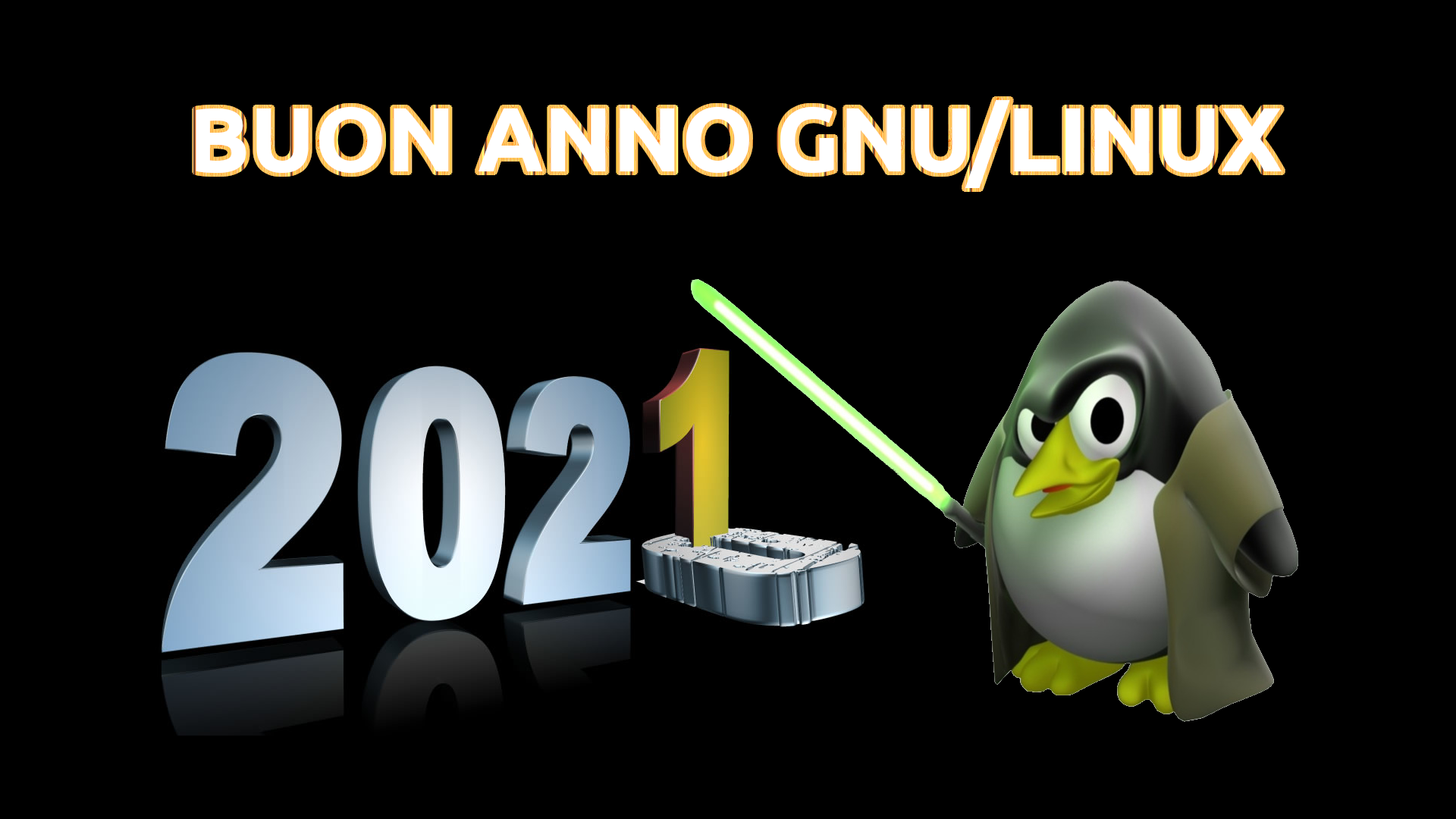 Buon Anno 2021 a tutti i pinguini GNU/Linux