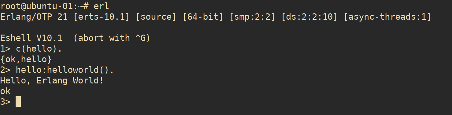 erlang hello world min